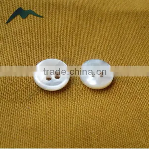 Top Class Fancy Natural 4 Holes 18L White Mother of Pearl Carving Shell Shirt Button in Bowl Shape thumbnail-1