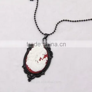 Fashion Jewelry Necklace Steampunk Necklace Classical Silhouette Cameo Pendant 2015 New Party Dress Made in China Yiwu thumbnail-4