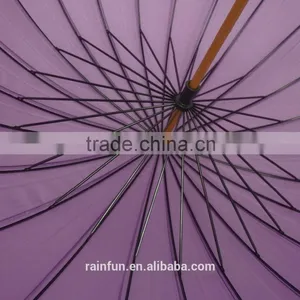 24 k Manual Open Strong Purple Long Umbrella thumbnail-4