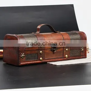 Classical Chinese Factories Wholesale Custom Red Wine Box, Beautiful Wooden Gift Box thumbnail-1