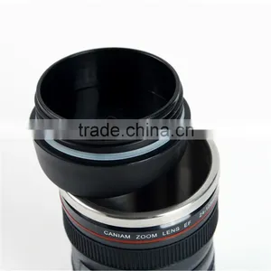 300-400ml Camera Lens Design Stainless Steel Coffee Self Stirring Mug thumbnail-5