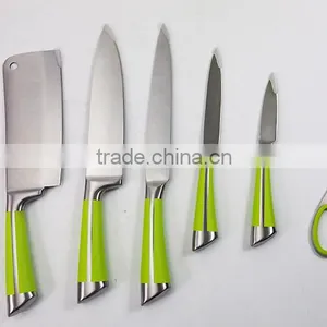 5 Pcs Colorful Kitchen Knife Set With Acrylic Rack thumbnail-3