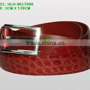 Red Crocodile Leather Belt HLH-BELT006 thumbnail-1