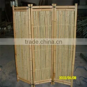 Antique Bamboo and Cedar Japanese Six-Paneled Folding Screen, Bamboo Screen thumbnail-1