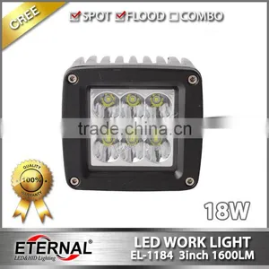 18W Cube Off-road Fog Light ATV Motorcycle Marine Headlight Dually Pillar A Spot Led Work Light thumbnail-2