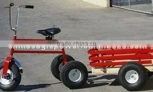 Tricycle With Big Red Trailer Wagon thumbnail-1