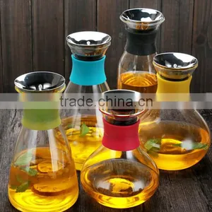 Glass Water Carafe With Stainless Steel Lid, Glass Iced Tea Pitcher With Glass Set thumbnail-4