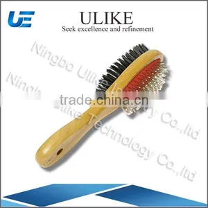 Pin & Bristle Comb Grooming Dog Cat Pet Wooden Brush thumbnail-1