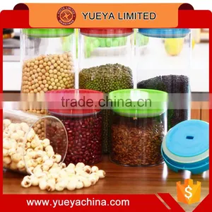 Kitchen Food Storage Jar/ Glass Sealing Jar 1200ml-blue Cap thumbnail-1