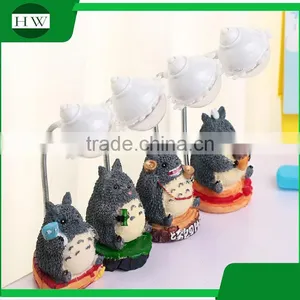Plastic Resin Decorative Cartoon Totoro Eye Protection Battery Operated Led Study Reading Desk Table Touch Night Light Lamp thumbnail-4