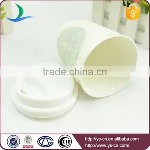 Factory Travel Reusable Ceramic White Starbucks Mug With Lid thumbnail-4