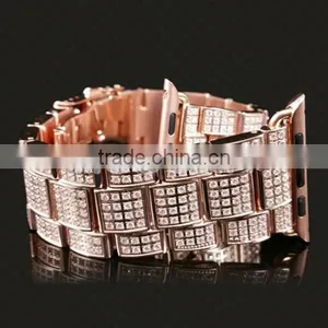 Luxury Diamond Watch Band for Apple Watch,gold Plating Strap,for Apple Watch Diamond Band thumbnail-1