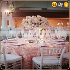 Customized Size Beautiful Rosette Satin Table Cloth thumbnail-2