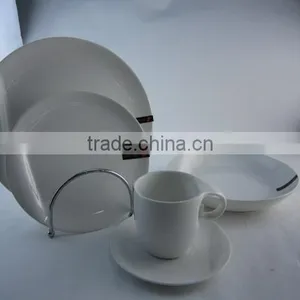 20 Pcs 30 Pcs White Porcelain Dinner Set thumbnail-1