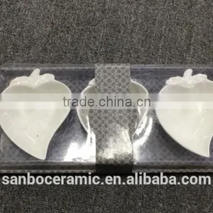 Ceramic Letter Dish White Porcelain Heart Shaped Dish With Color Box / Promotion thumbnail-1