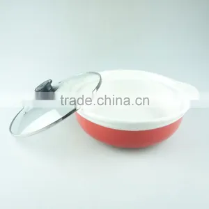Color Glazed Ceramic Soup Tureen /cooking Tureen With Glass Lid in Stock thumbnail-3