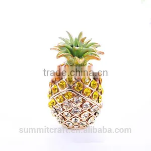 Wedding Take Away Gifts Artificial Diamante Mini Metal Pineapple Figurine thumbnail-5