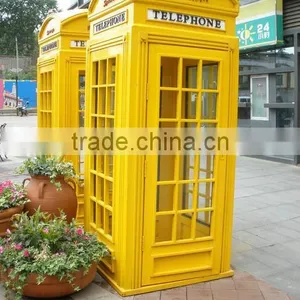 Freestanding Antique Outdoor Metal Frame Telephone Booth thumbnail-3