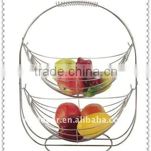 New Design Chrome Metal Fruit Basket thumbnail-1