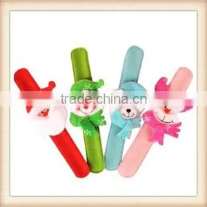 OFFERTA Snowman Style Merry Christmas Slap Pat Circle Wristband, Pack of 4, Ran thumbnail-1