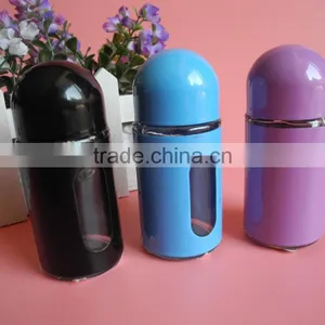 Kitchen Spray Colored Bullet Shape Glass Table Condiment Holder With Hole Lid thumbnail-1