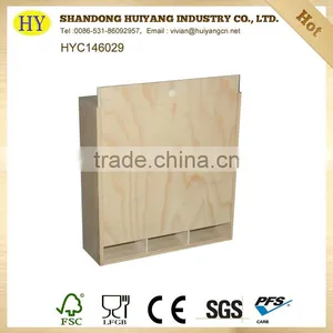 Unfinished Natural Gift Packaging Wood Wine Box thumbnail-1