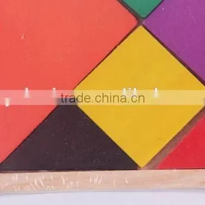 Educational Toy Colorful Wooden Jigsaw Puzzles/tangram Puzzle/seven-piece Puzzle Toy for Children thumbnail-2