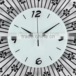 Wholesale Decoration Large Wall Clock Flower Design Factory thumbnail-3