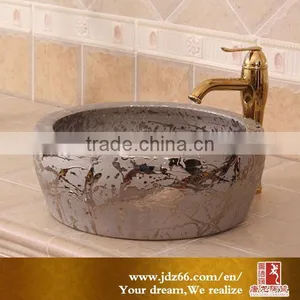 Hand Made Painted Round Pedicure Sink in Silver Color thumbnail-1