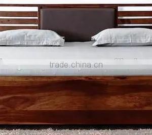 Elegant Design Natural Wooden Double Bed thumbnail-1