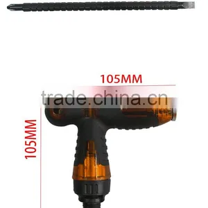Double-head Extension T Type Mini Ratchet Screwdriver Ratcheting Magnetic thumbnail-3