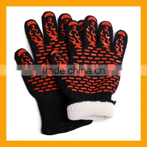 2017 ZMSAFETY Flame and Heat Resistant BBQ Grilling Cooking Gloves Non-slip Silicone Grill Gloves thumbnail-2