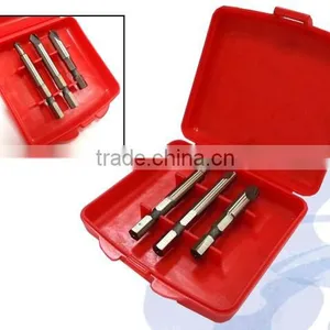3PC HSS Screw Extractor Set With Quick Hex Shank for Power Tools thumbnail-1