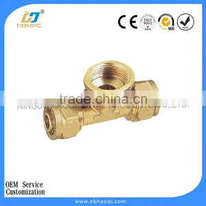 Brass Compression Fitting , Cross Pipe Fitting, Pex-al-pex Pipe thumbnail-6