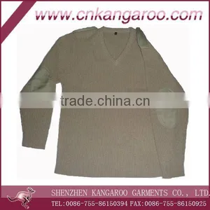 Men's 80% Wool 20% Acrylic Sweater With Long Sleeve thumbnail-1