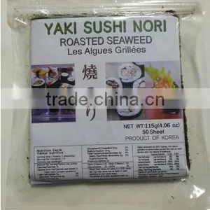 Korean 50 Sheets Roasted Seaweed (yaki Sushi Nori) Laver / Seafood / Seaweed thumbnail-1