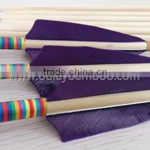 7.5mm~9mm Hunting Use Rainbow Type Cedar Purple Fletched Arrows For Archers thumbnail-2