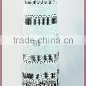 Hollow-out Graceful Embroidery Design Tassel Fringe Cotton Fabric Lace thumbnail-6