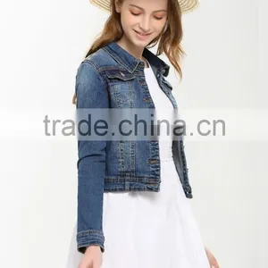 Oem Service Korean Style Loose Fancy Short Style Denim Jacket Wholesale thumbnail-1