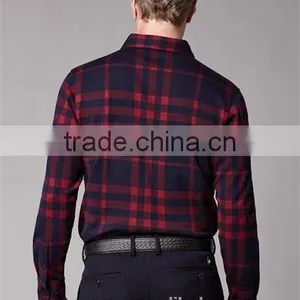 Egyptian Cotton Plaid Men Shirt SHL103 thumbnail-3