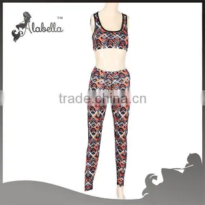 Wholesaleyoga Sets Sports Bra and Leggings With Digital Printing thumbnail-1