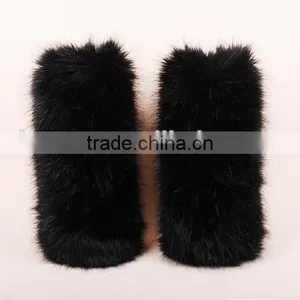 Good Quality Faux Fur Leg Warmers thumbnail-1