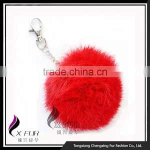 CX-R-36 China Wholesale OEM Fur Ball Rabbit Fur Keychain thumbnail-4