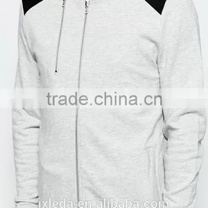 OEM Custom Wholesale Double Zips Streetwear Man Bomber Jacket in Jersey Made in China thumbnail-2