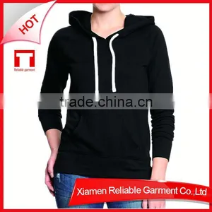 Cheap Blank Black Custom Girls Hoodies thumbnail-1