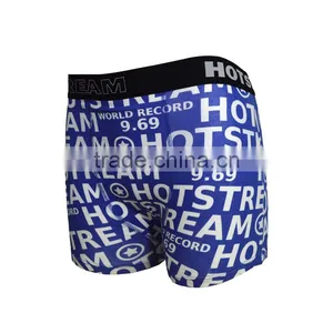 Plastisol Letters Printed Man's Underwear Boxer Cotton Fabric Briefs Shorts thumbnail-2