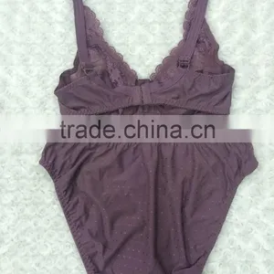 Embroidered no Sponge Soft Cup Plus Size Bra With Panty Set OEM Sanhui thumbnail-2