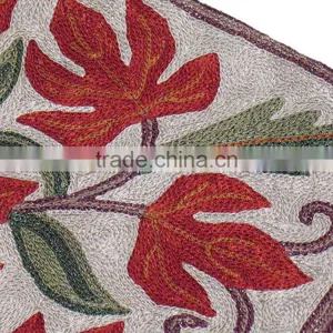 Embroidered Kashmir Pillow Decor Couch Accent Flower Decoration Cushion Cover thumbnail-4