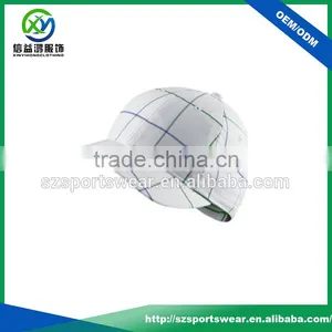 Ladies Polyester Dry Fit Moisture Wicking Fabric Sublimated Plaid Golf Cap thumbnail-1