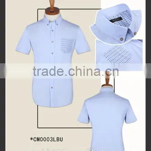 Latest Fashional Design Printing Pocket Button Downs Cotton Men Shirts thumbnail-1